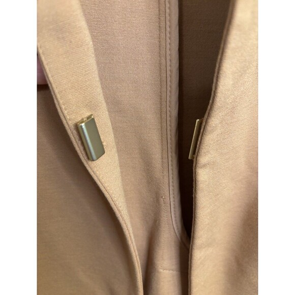 LANE BRYANT The Bryant Blazer 16 Camel Ponte Knit Gold Button Preppy Classic - Picture 5 of 16
